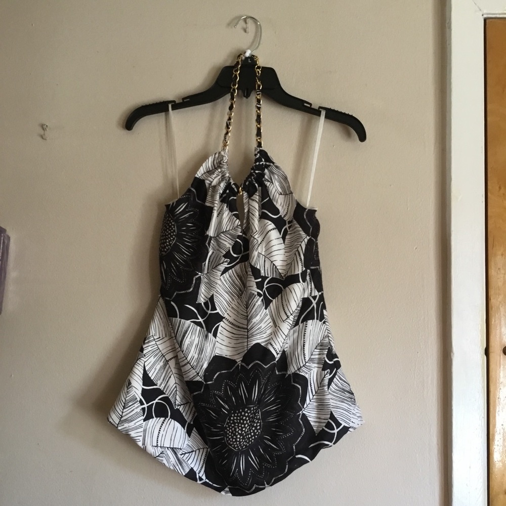 White  Black blouse